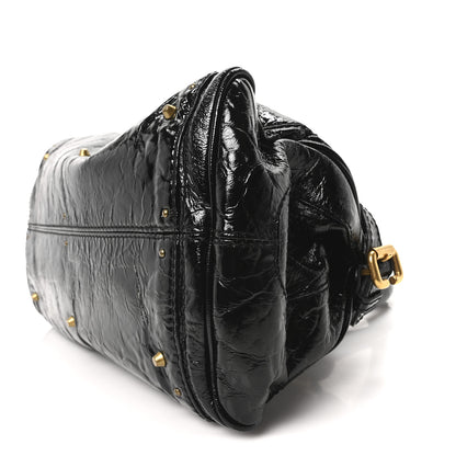 Chloe Crinkled Patent Medium Paddington Satchel Black 10 of 10