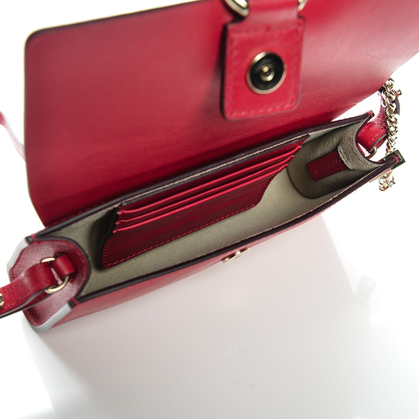 Suede Calfskin Mini Faye Shoulder Bag Tulip Red