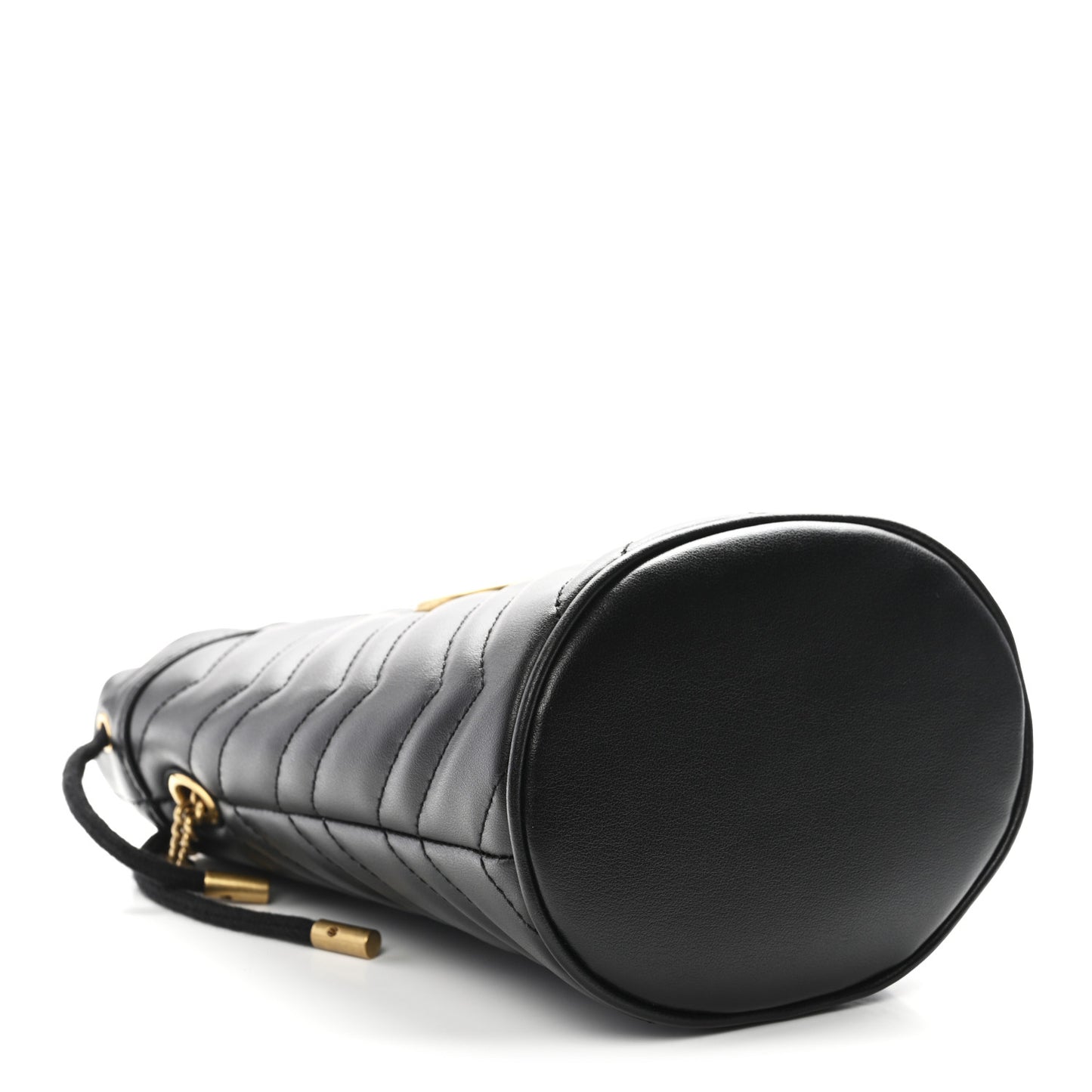 Calfskin Matelasse Mini GG Marmont 2.0 Bucket Bag Black