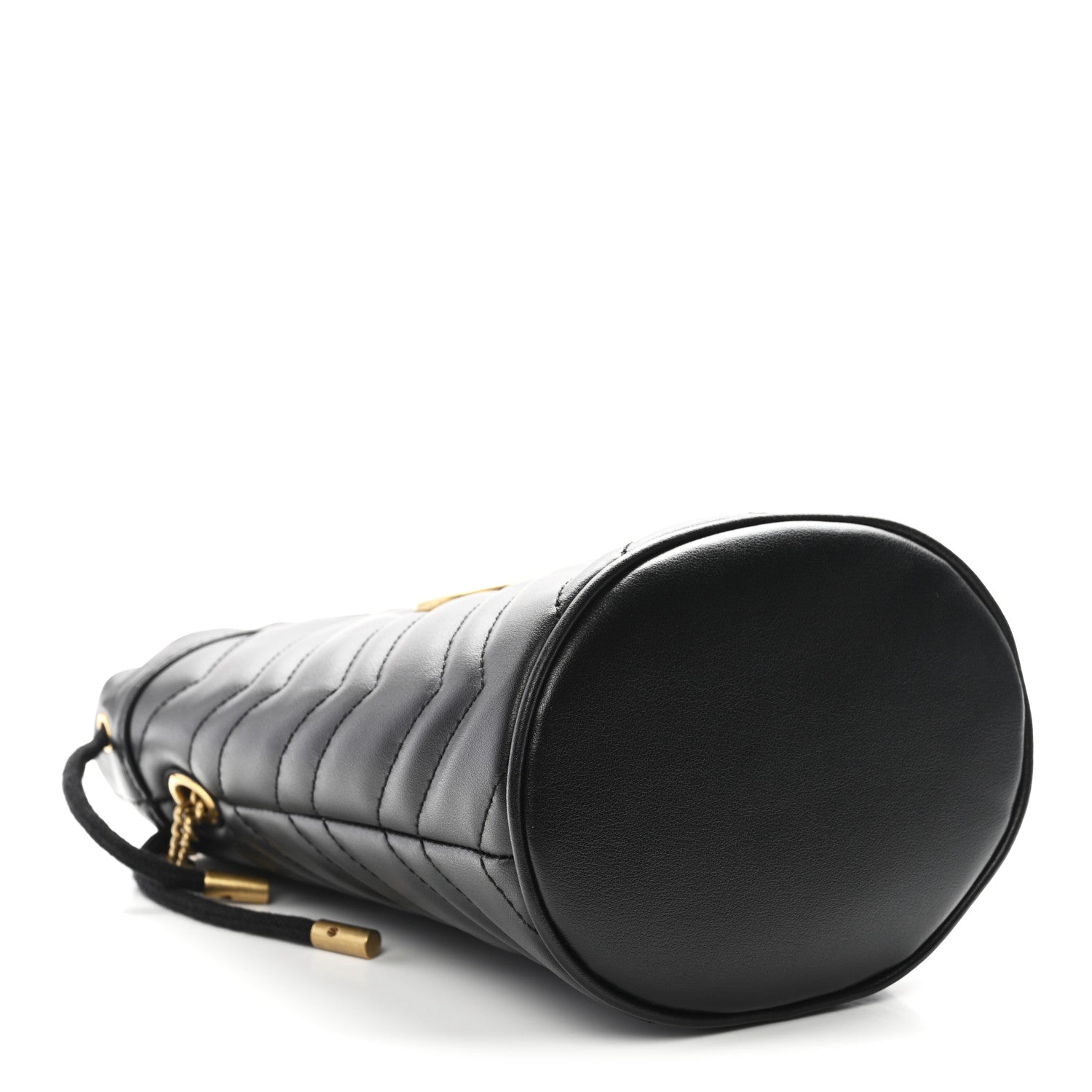 Gucci Calfskin Matelasse Mini GG Marmont 2.0 Bucket Bag Black 4 of 10