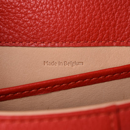 Delvaux Grained Calfskin Mini Brillant Satchel Rouge Gorge 8 of 10