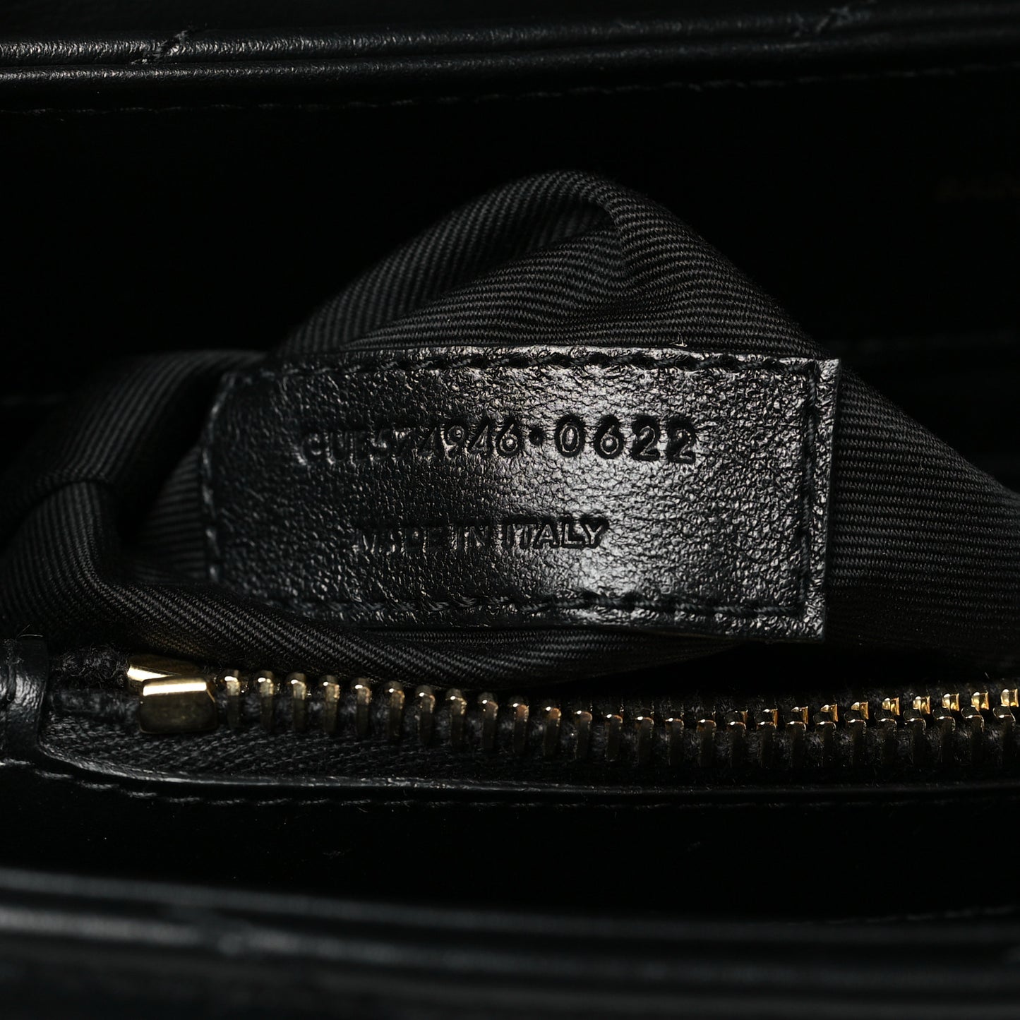Calfskin Y Quilted Monogram Medium Loulou Chain Satchel Black