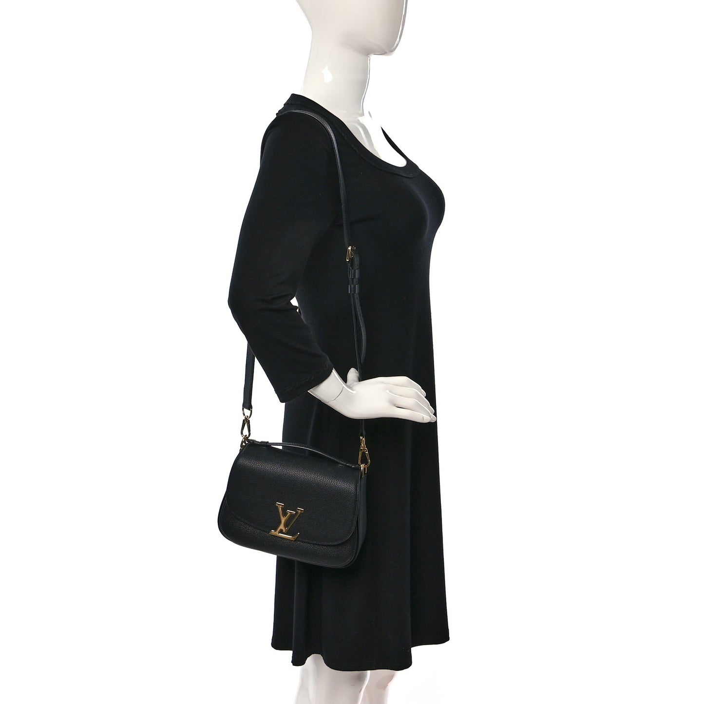 Grained Calfskin Vivienne NM Black
