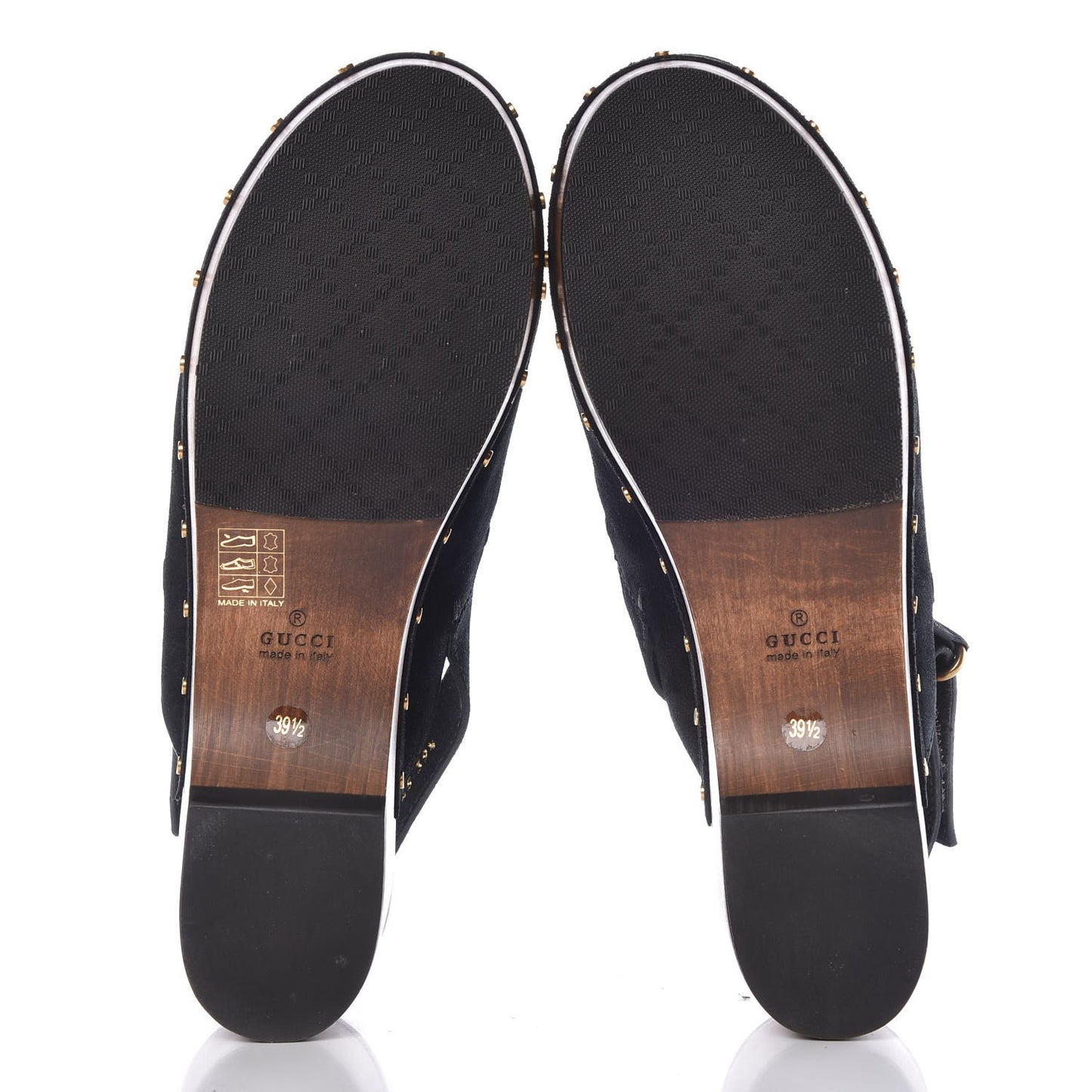 Suede Horsebit Amstel Slingback Clogs 39.5 Black