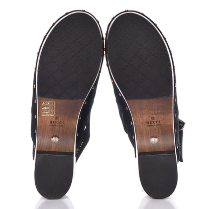 Gucci Suede Horsebit Amstel Slingback Clogs 39.5 Black 5 of 10