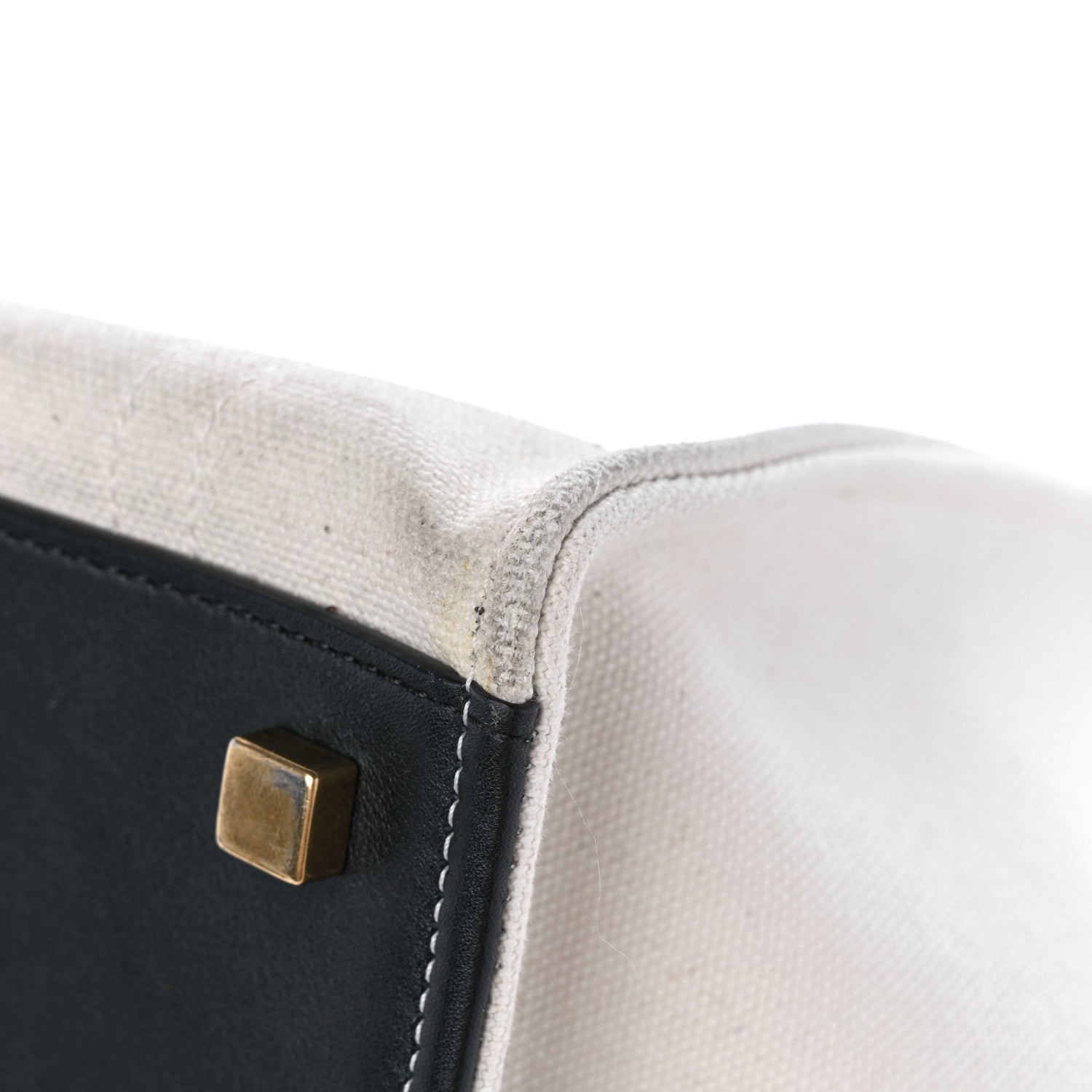 Celine Cotton Canvas Medium Phantom Luggage White 9 of 12