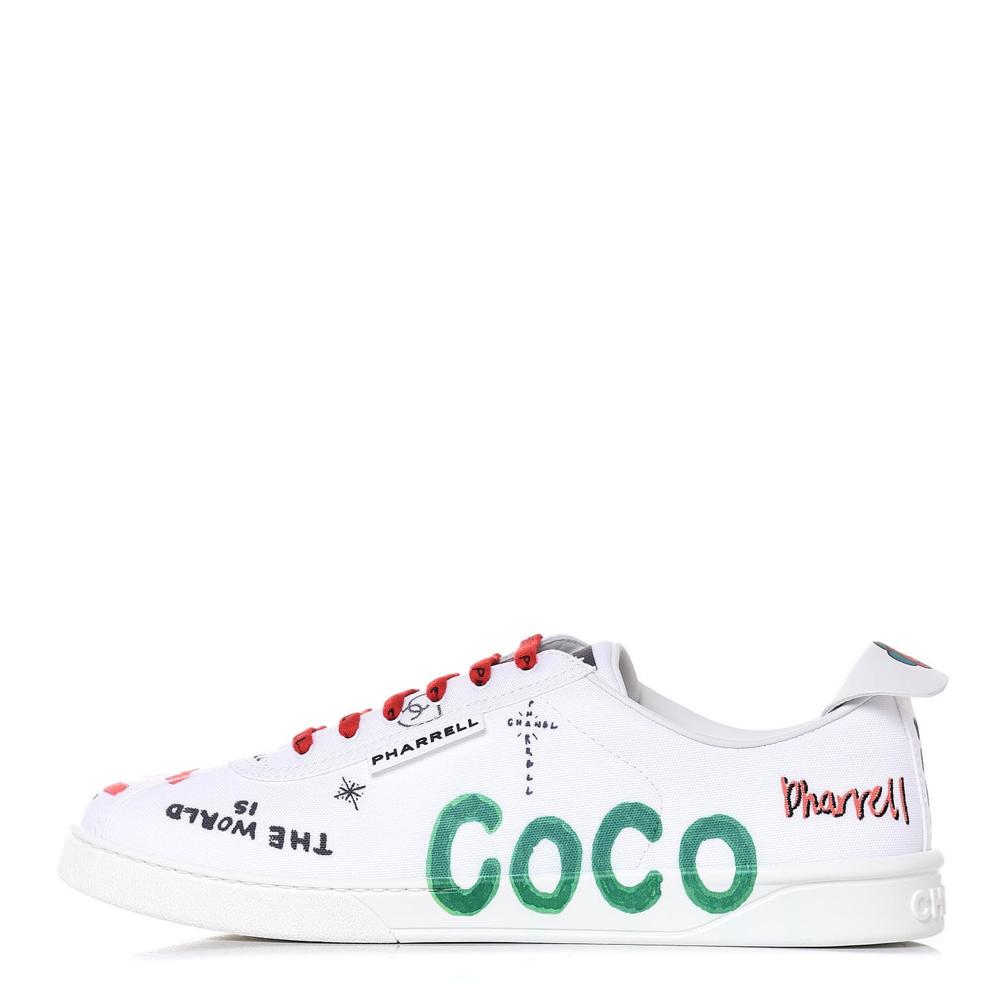 x Pharrell Williams Mens Calfskin Sneakers 45 White