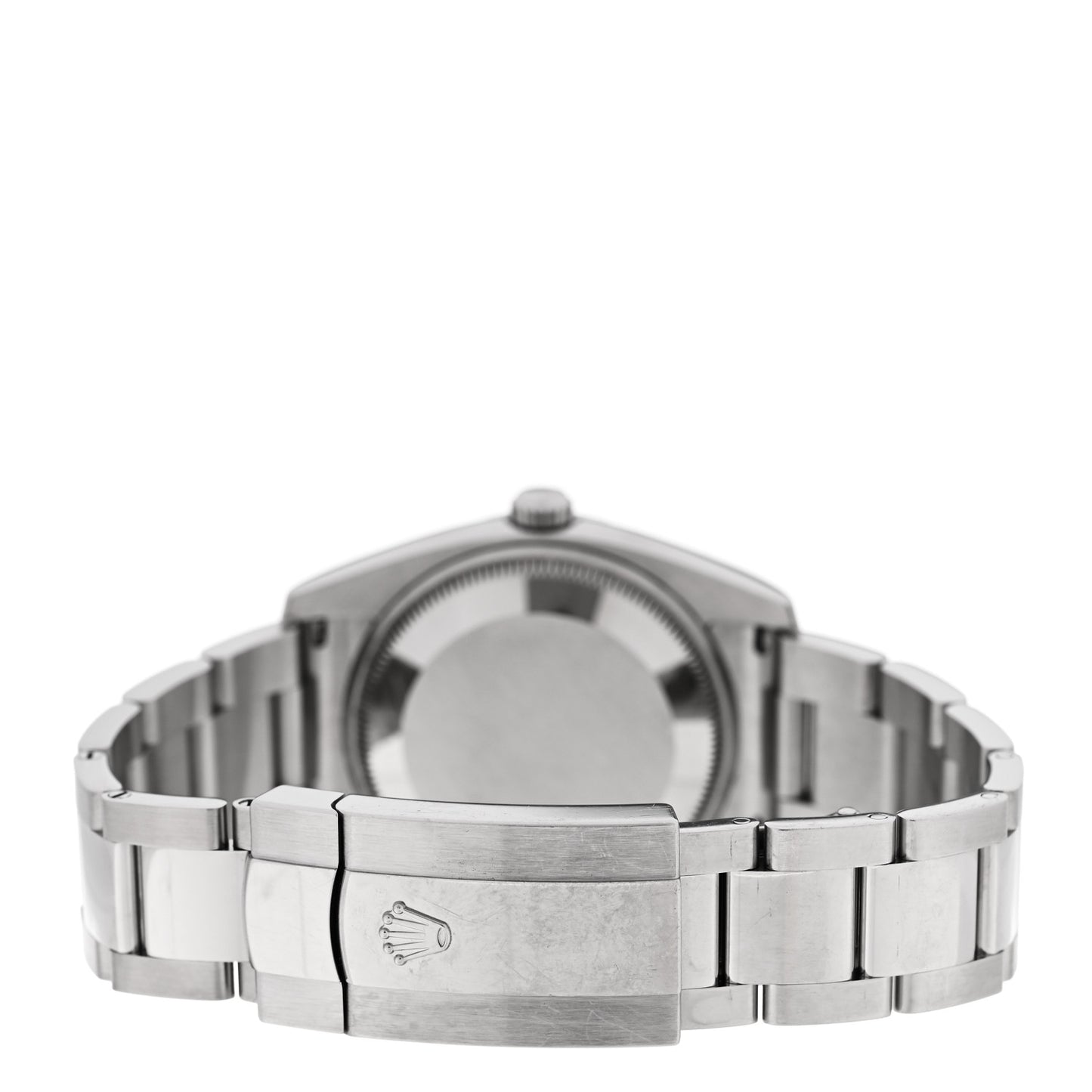 Stainless Steel 18K White Gold Diamond 34mm Oyster Perpetual Date Watch Black 115234