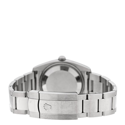 Rolex Stainless Steel 18K White Gold Diamond 34mm Oyster Perpetual Date Watch Black 115234 3 of 6