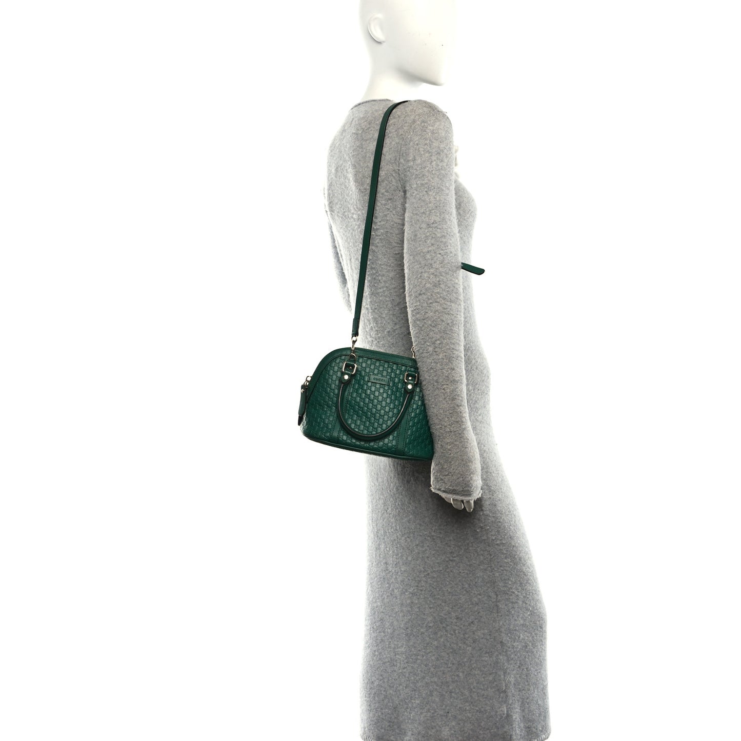 Soft Microguccissima Mini Dome Bag Emerald