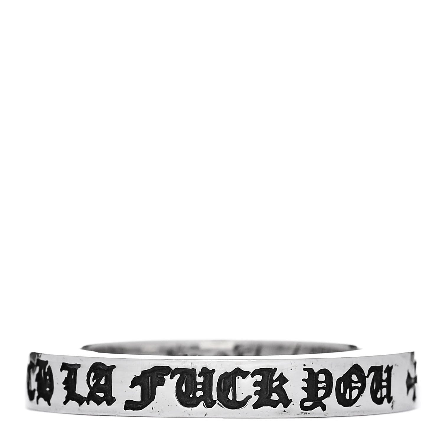 Chrome Hearts Sterling Silver LA Fck You Spacer Ring 49 5 1 of 5
