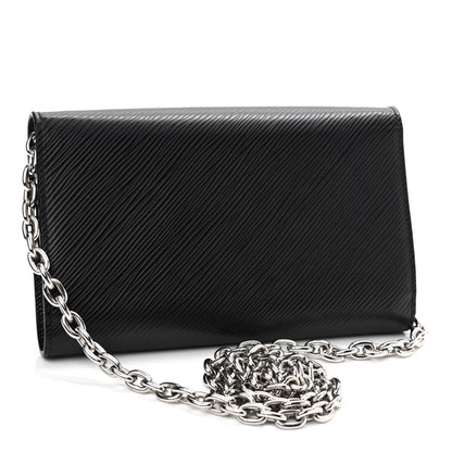 Louis Vuitton Epi Twist Chain Wallet Black 3 of 11