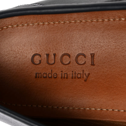 Gucci Velvety Calfskin Web Mens Noel Driver Loafers 8.5 Blue 7 of 11