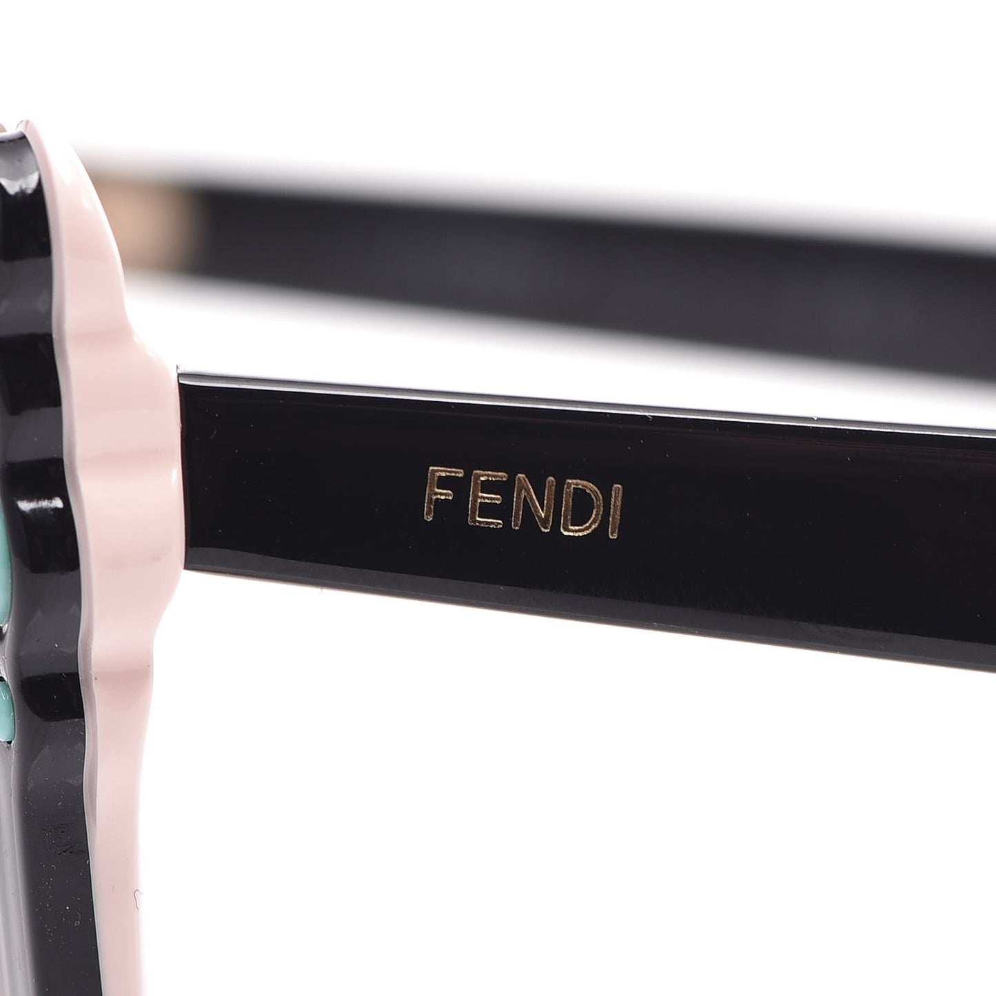 Studded Square Cat Eye Sunglasses FF 0260/S Black Pink