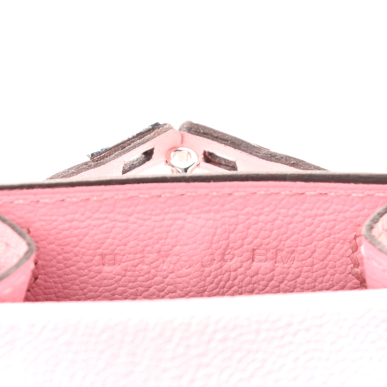 Hermes Tadelakt Mini Kelly Twilly Bag Charm Rose Sakura 5 of 6