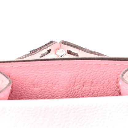 Hermes Tadelakt Mini Kelly Twilly Bag Charm Rose Sakura 5 of 6