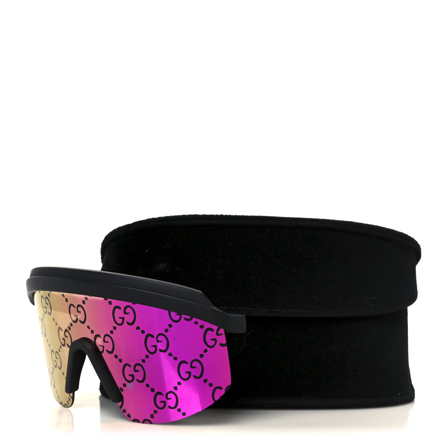 Gucci Guccissima Acetate Mask-Frame Sunglasses GG1477S Black 8 of 8