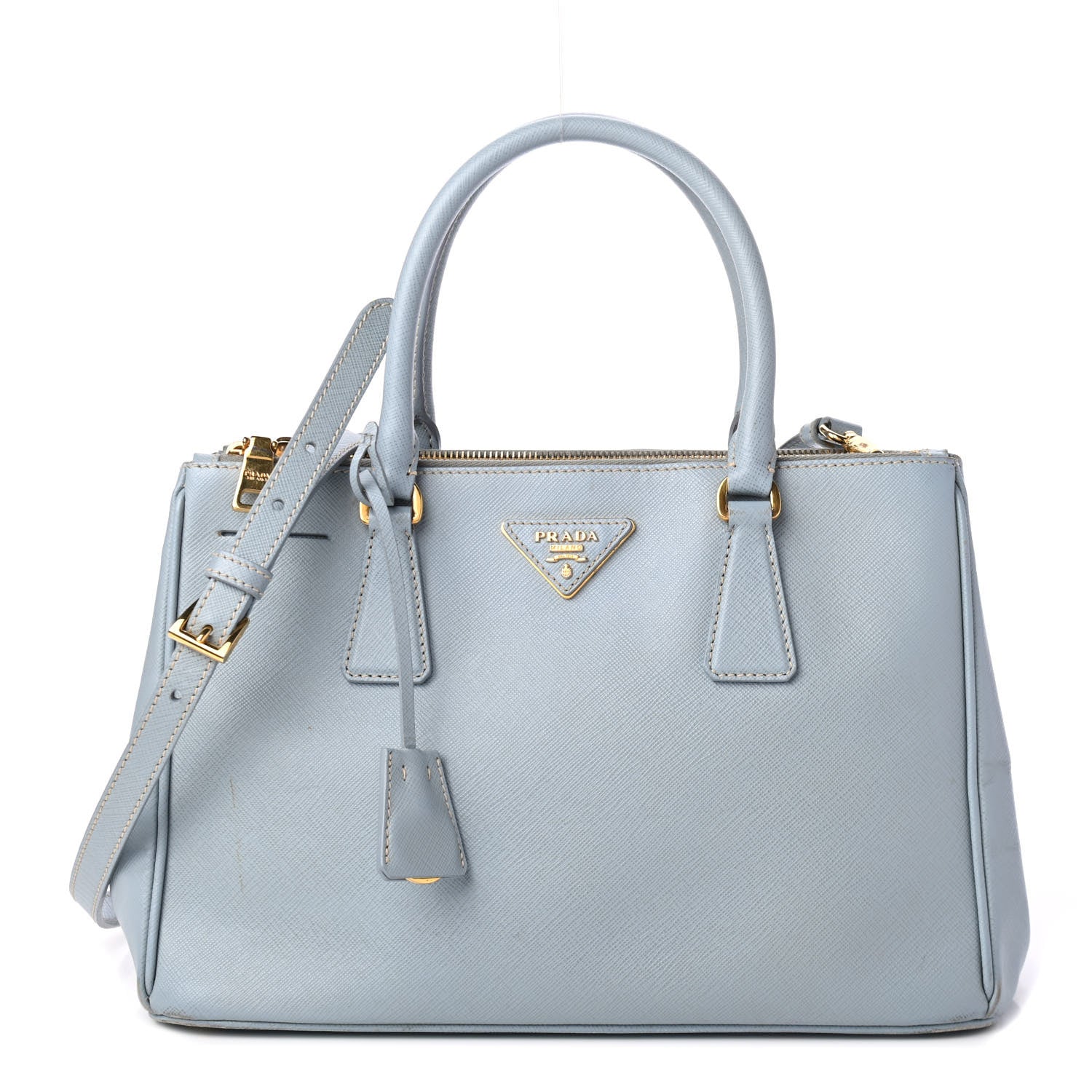 Prada Saffiano Small Galleria Double Zip Tote Astrale 1 of 4