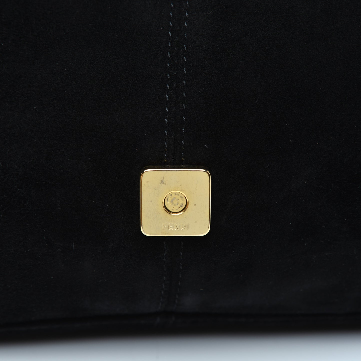 Suede Calfskin Mama Baguette Black