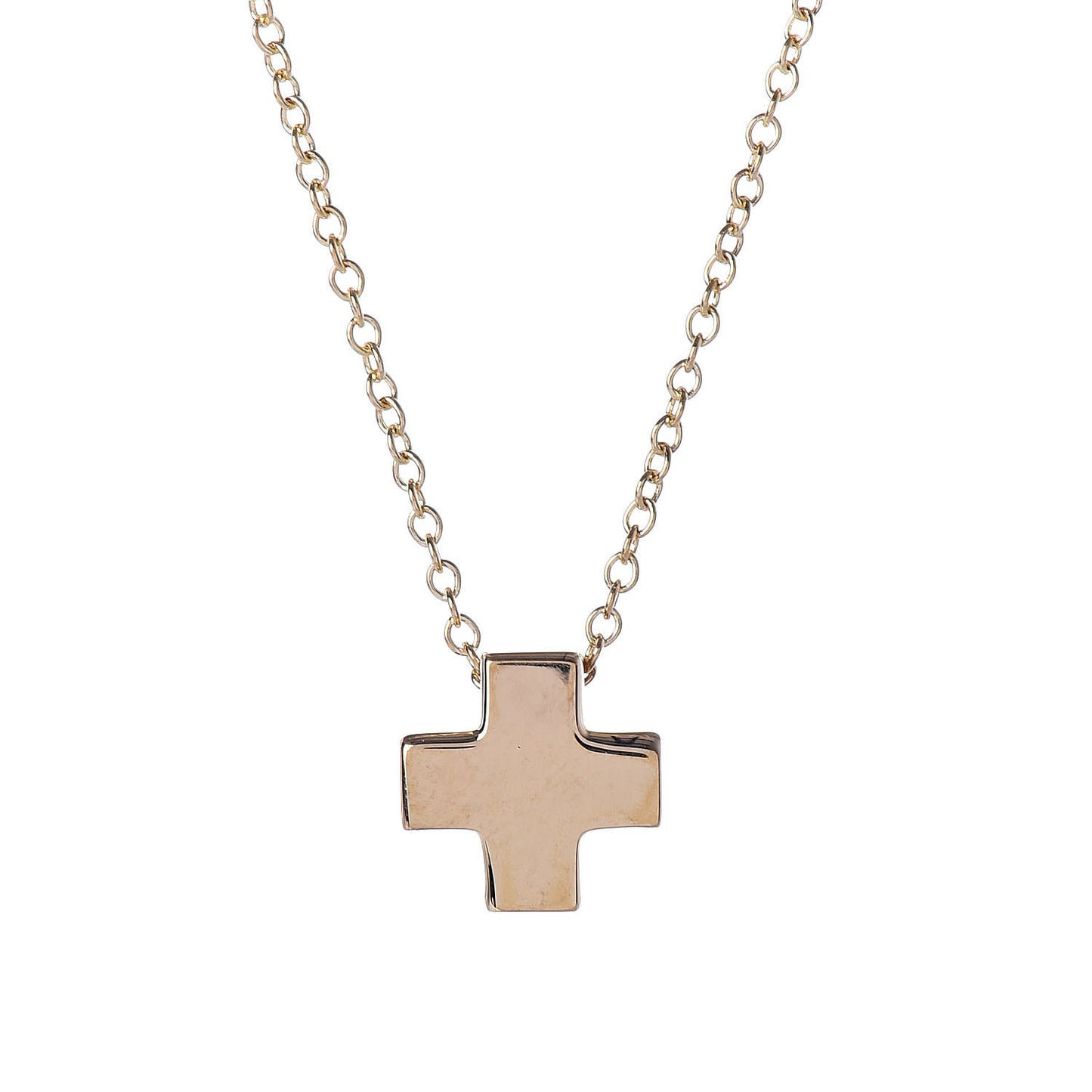18K Yellow Gold Cruciform Cross Pendant Necklace
