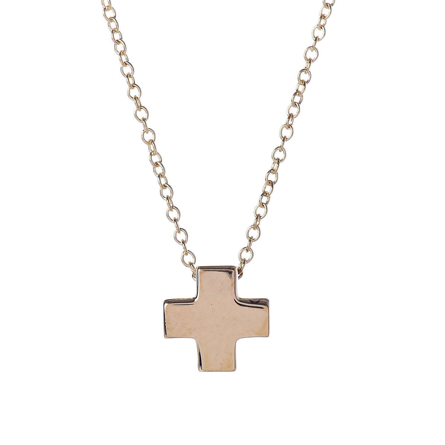 Tiffany 18K Yellow Gold Cruciform Cross Pendant Necklace 4 of 6
