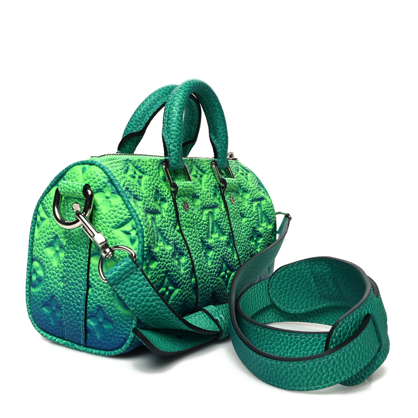 Taurillon Illusion Keepall XS Bleu Vert