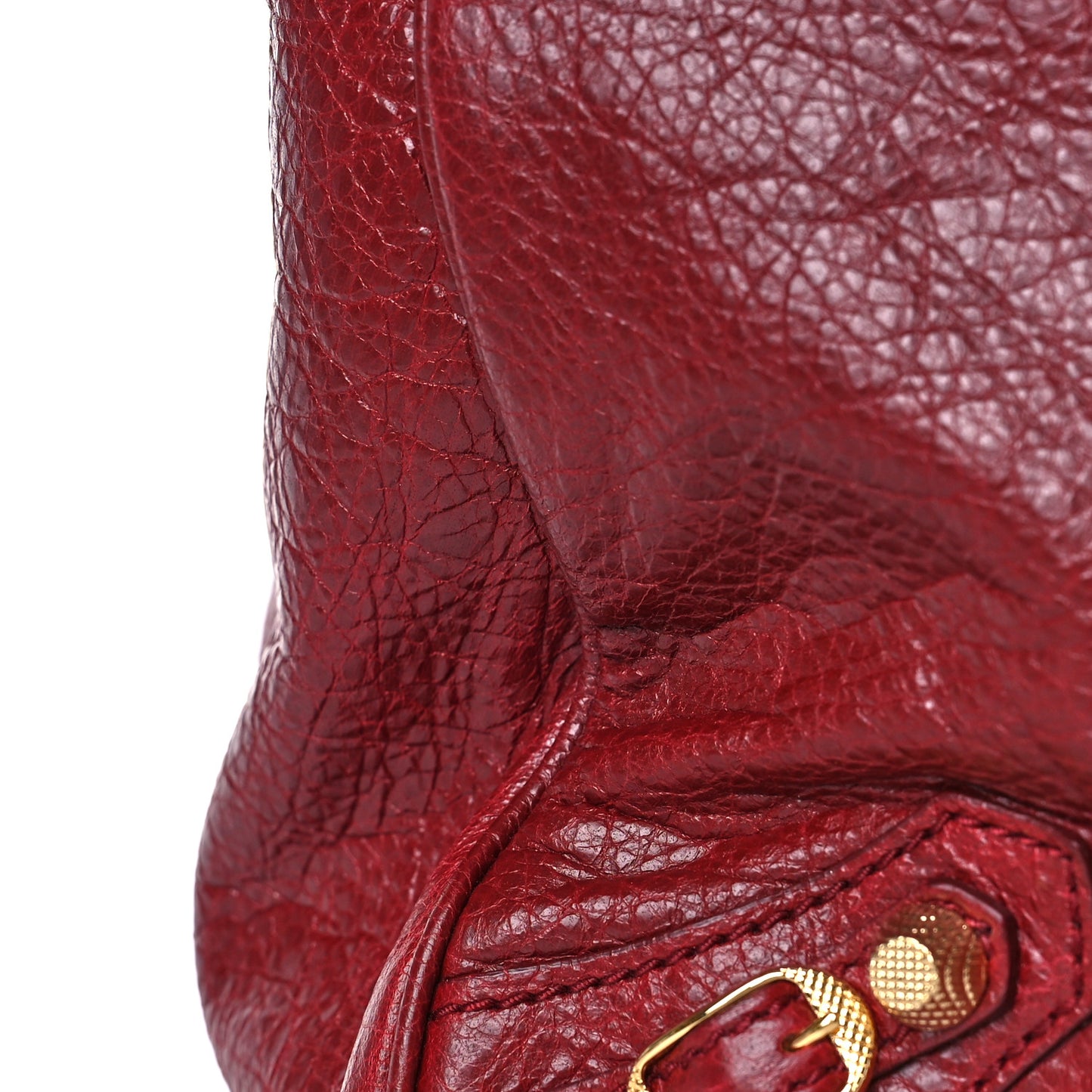 Agneau Giant 12 Gold Hardware Velo Rouge Cerise