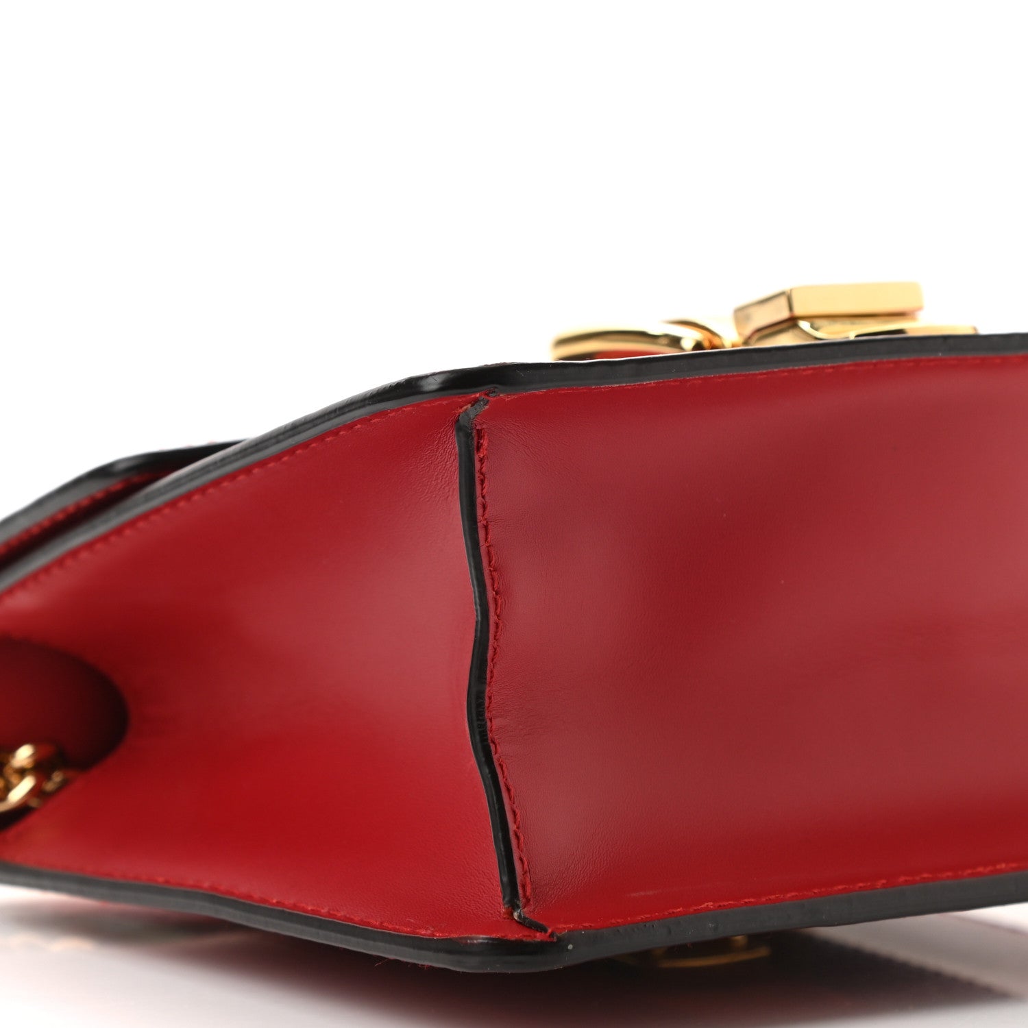 Gucci Calfskin Mini Sylvie Chain Shoulder Bag Hibiscus Red 8 of 10