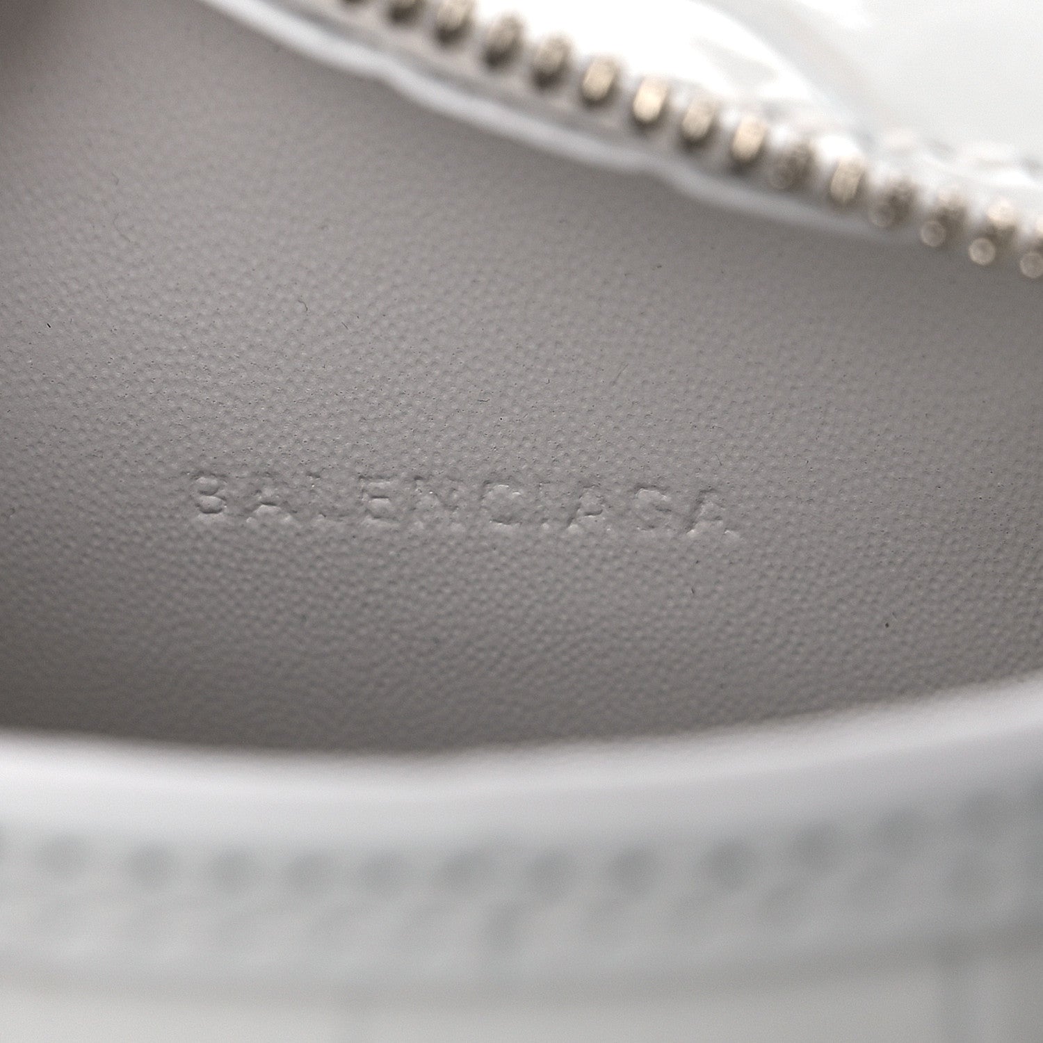 Balenciaga Extra Supple Calfskin Crocodile Embossed Neo Classic Silver Hardware Super Nano City Crossbody White 6 of 9