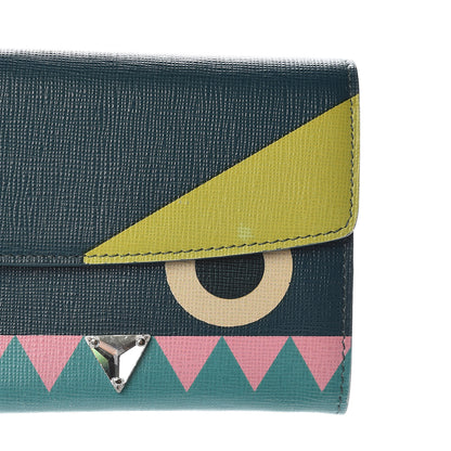 Fendi Vitello Crystal Tooth Monster Continental Wallet Oceano Multicolor 8 of 10
