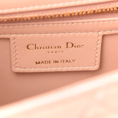 Christian Dior Calfskin Macrocannage Medium Caro Bag Rose De Vents 6 of 9