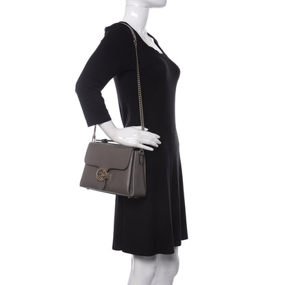 Gucci Dollar Calfskin Interlocking G Top Handle Shoulder Bag Loess 2 of 14