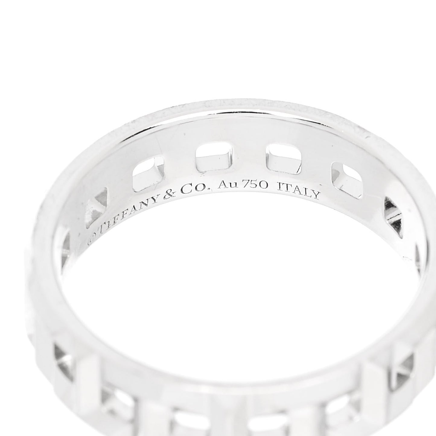 18K White Gold Wide T True Ring 51 5.75