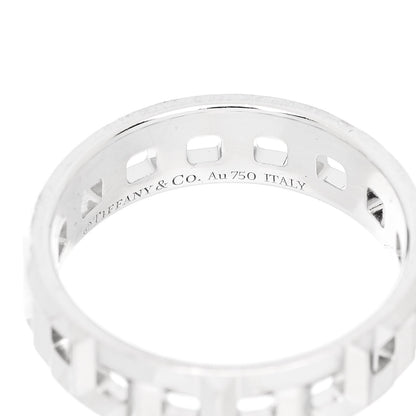 Tiffany 18K White Gold Wide T True Ring 51 5.75 4 of 5