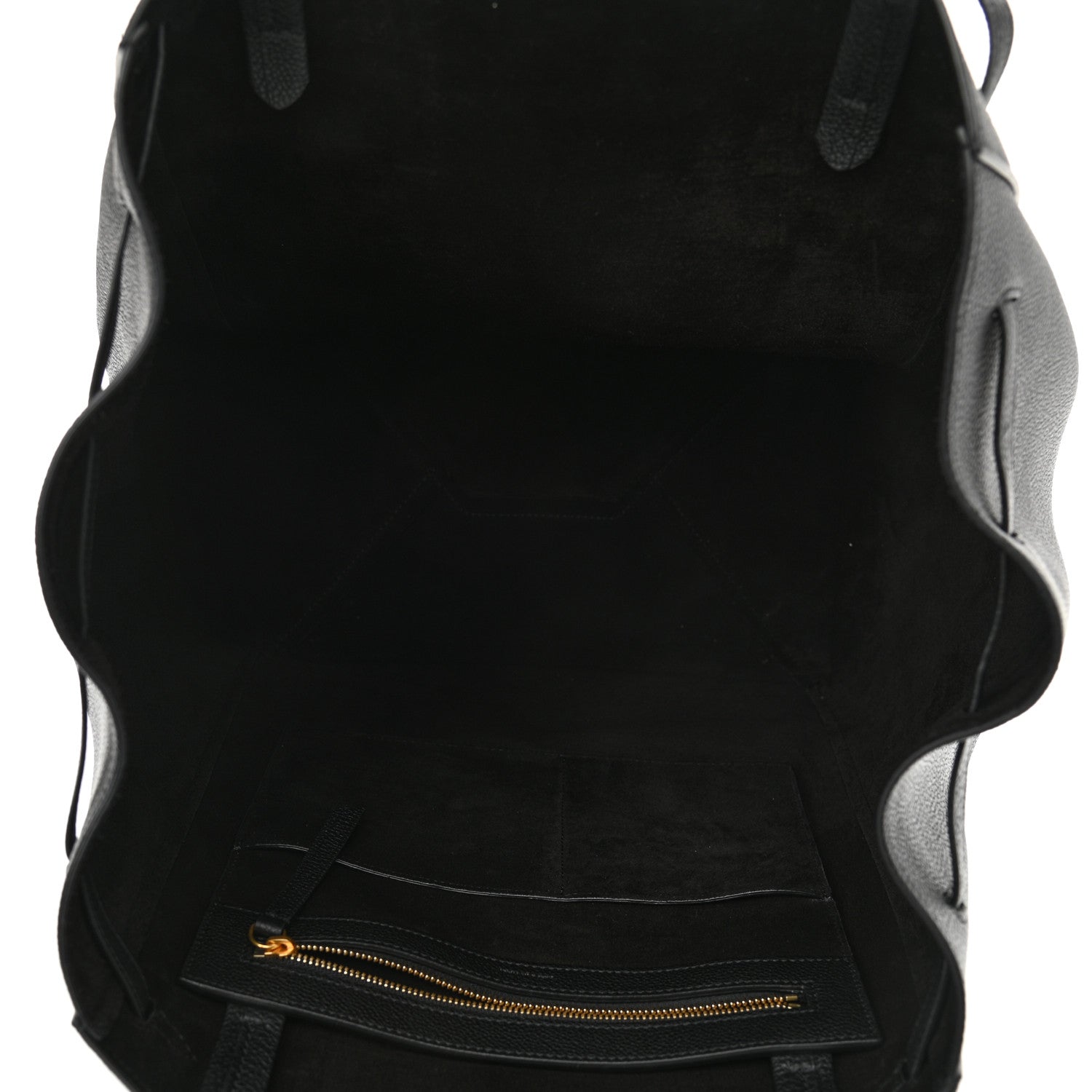 Celine Soft Grained Calfskin Medium Belt Cabas Phantom Black 5 of 9