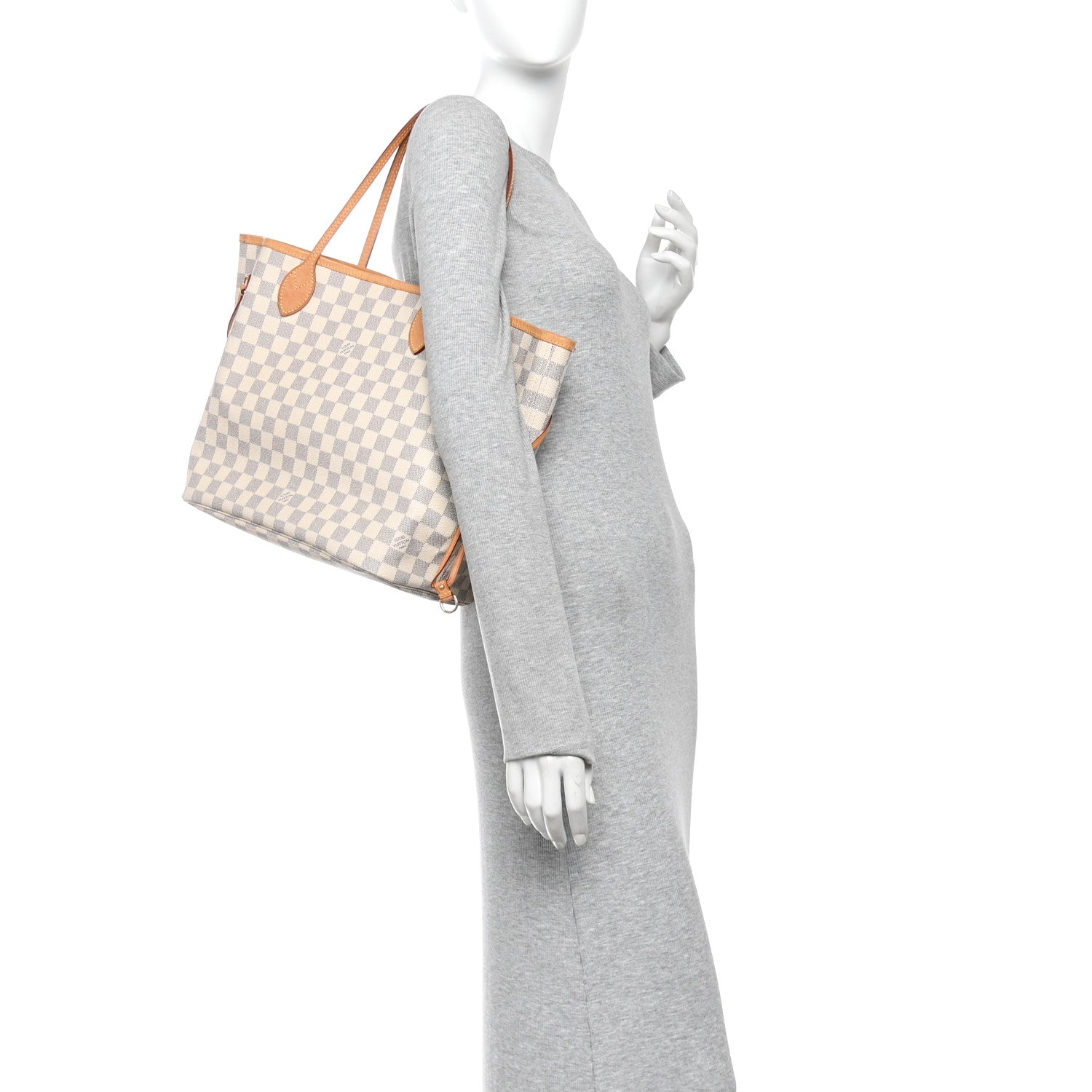 Louis Vuitton Damier Azur Neo Neverfull MM  Rose Ballerine 2 of 13