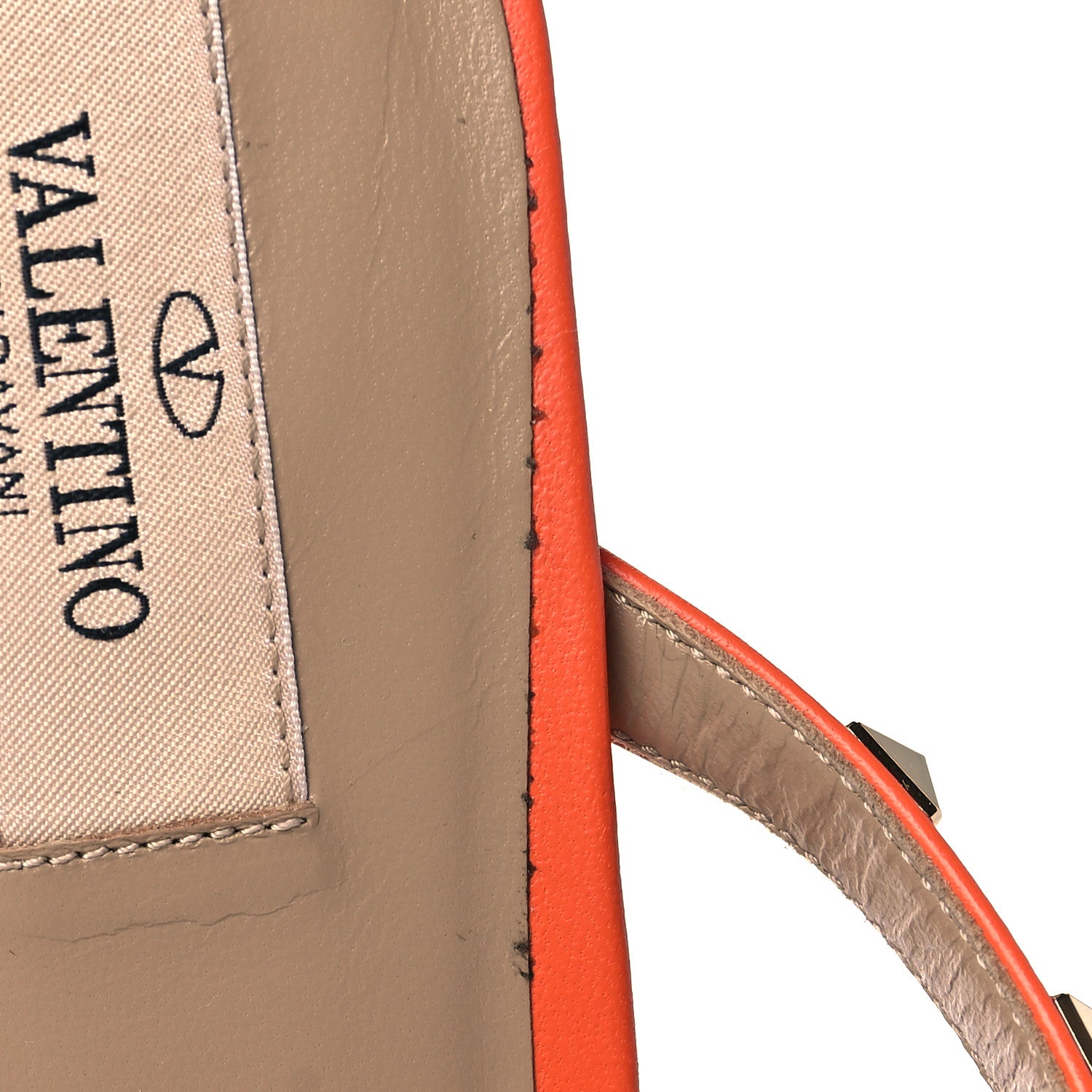 Valentino Garavani Calfskin Rockstud 50mm Flip Flop Thong Sandals 41 Orange Zest 11 of 14