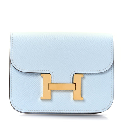 Hermes Epsom Constance Slim Wallet Bleu Brume 1 of 11