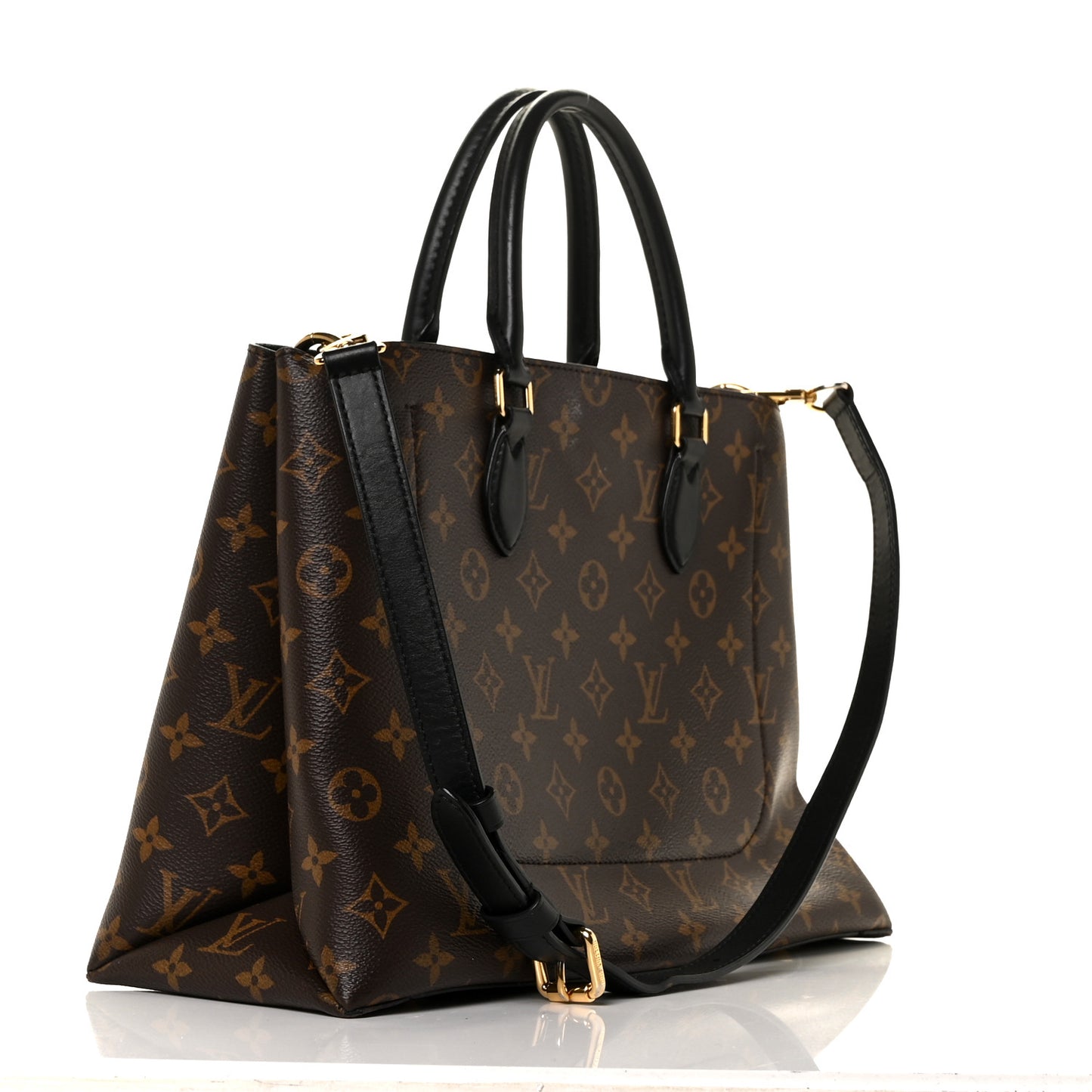 Monogram Flower Tote Black