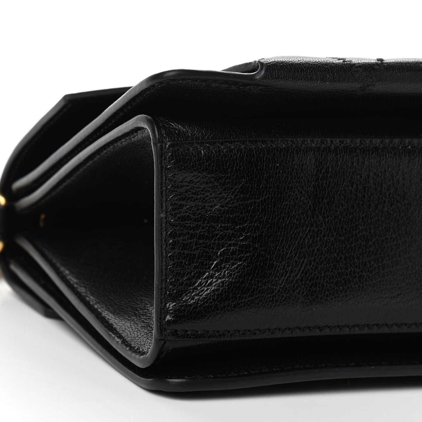 Goatskin Quilted Small GV3 Shoulder Bag Black