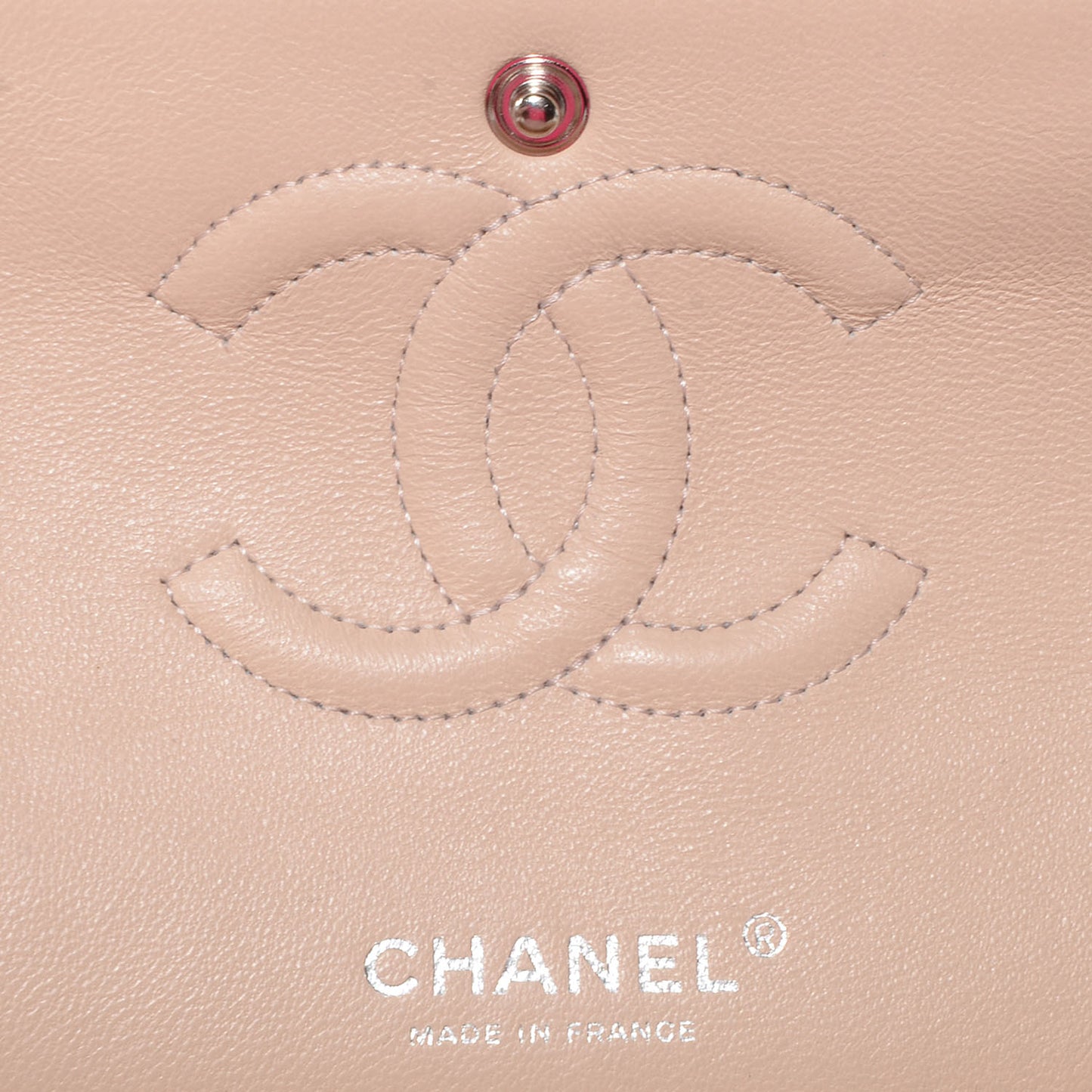 Patent Quilted Medium Double Flap Light Pink
