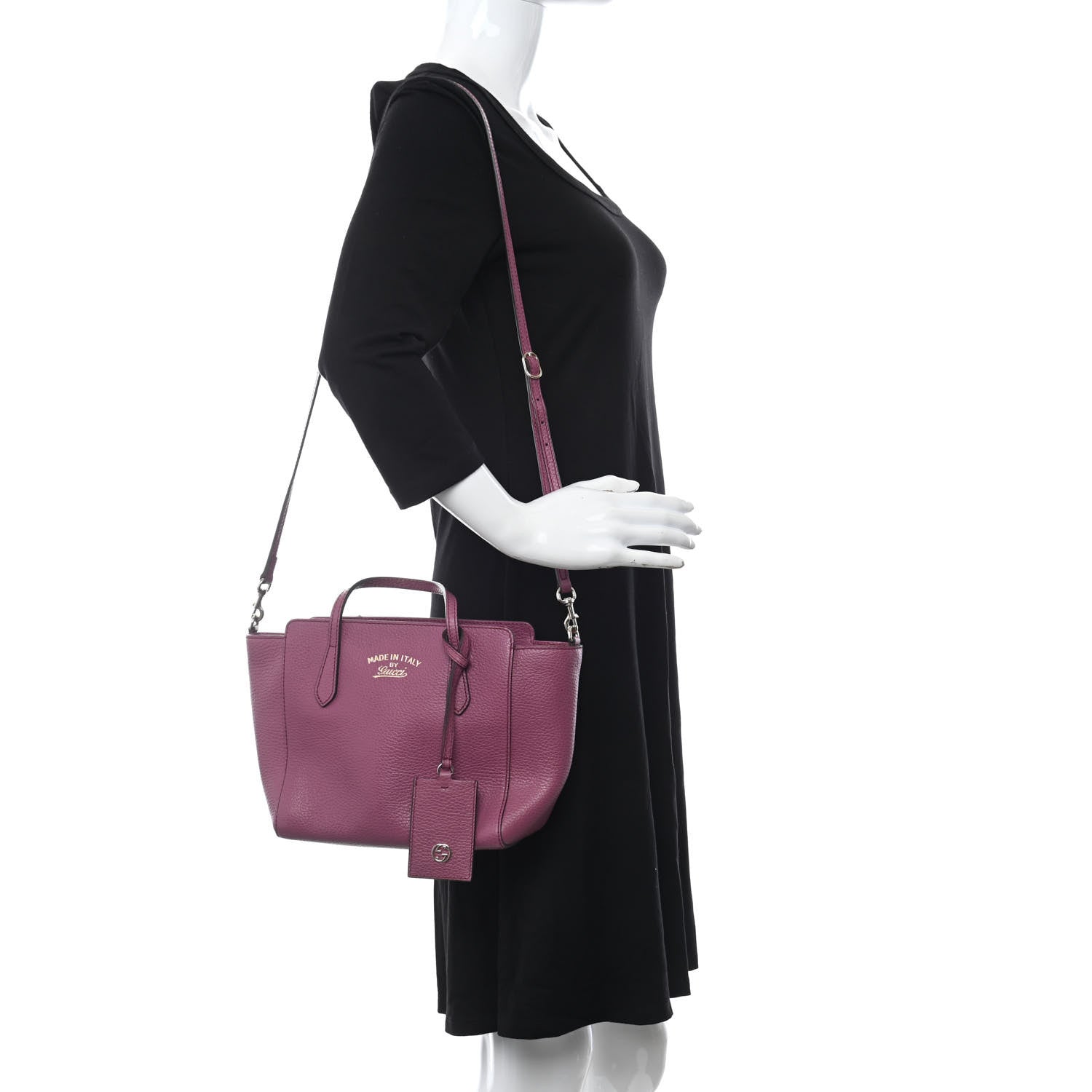 Gucci Dollar Calfskin Mini Swing Top Handle Bag Peonia Flower 4 of 9