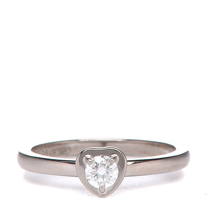 Cartier 18K White Gold Diamond D'Amour Heart Ring 48 4.5 1 of 7