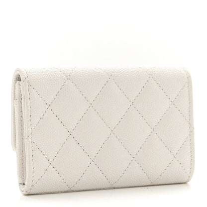 Chanel Caviar Quilted CC Flap Card Holder White 3 of 9
