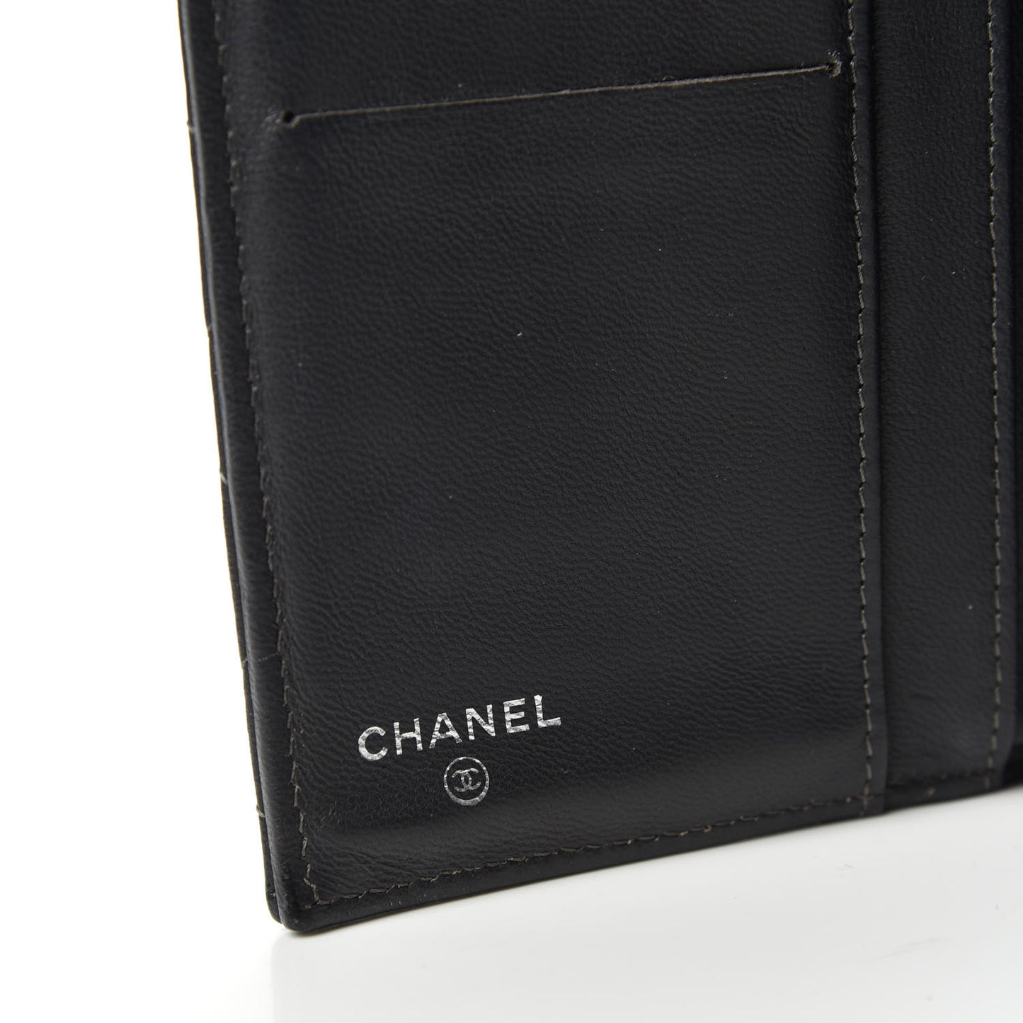Lambskin Quilted Large Flap Wallet Black