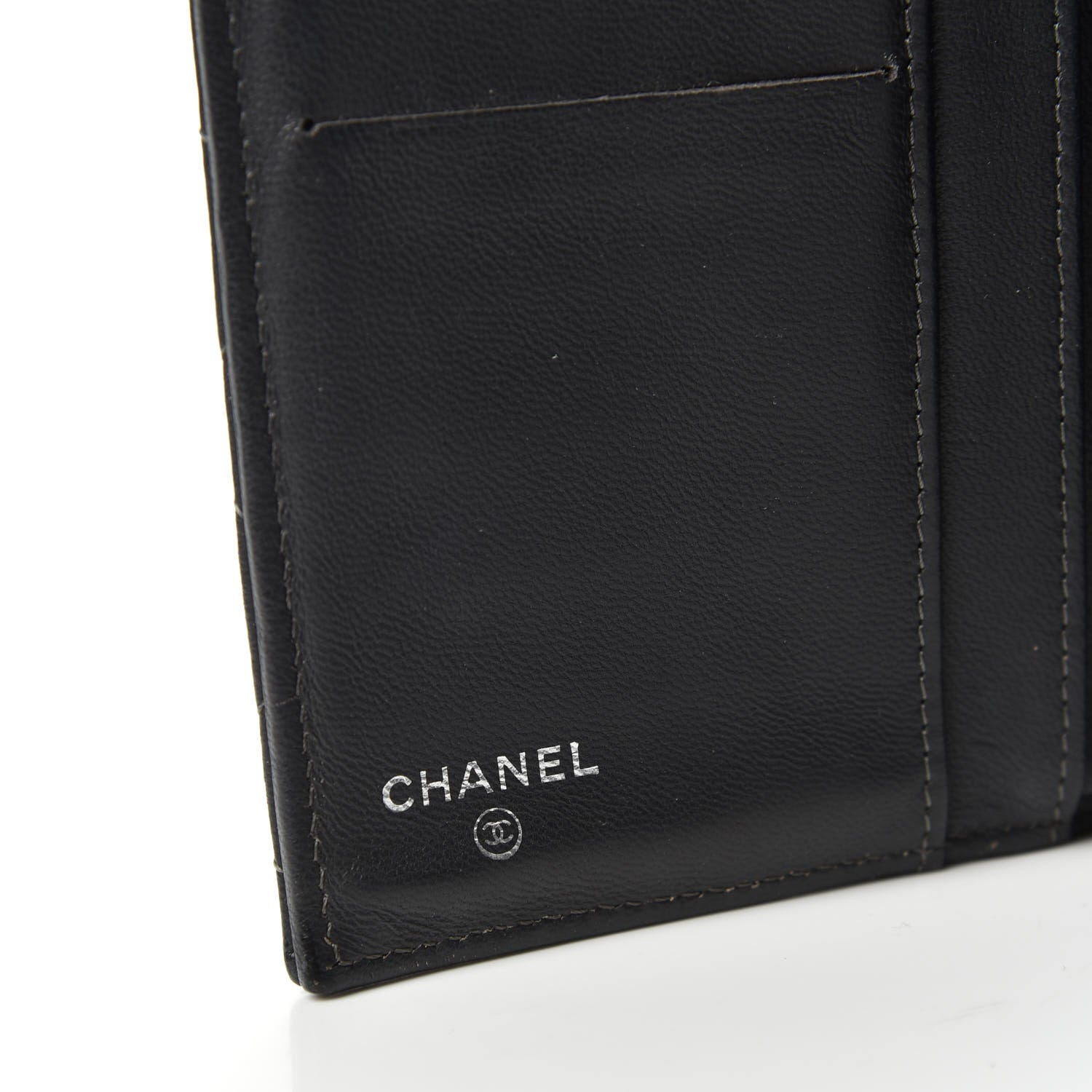 Chanel Lambskin Quilted Large Flap Wallet Black 6 of 7