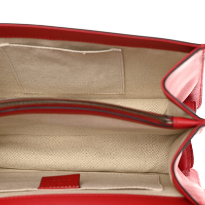 Gucci Moon Calfskin Crystal Web Medium Dionysus Bamboo Top Handle Bag Hibiscus Red 5 of 11
