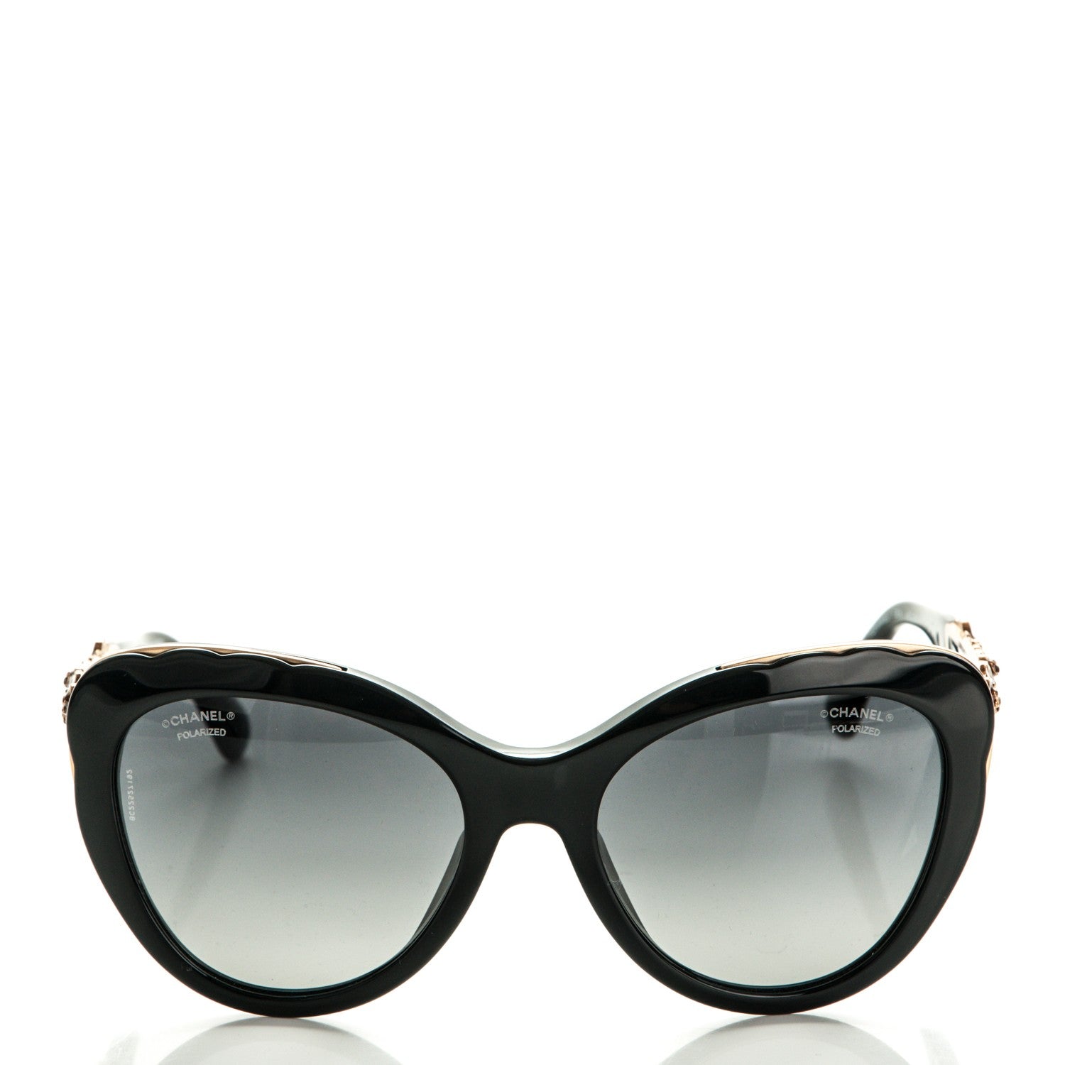 Chanel Bijou Cat Eye Sunglasses 5354 Black 2 of 6