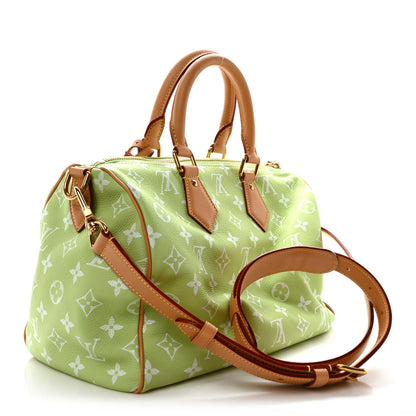 Louis Vuitton Calfskin Monogram Speedy P9 Bandouliere 30 Frozen Lime Vert Clair 4 of 10