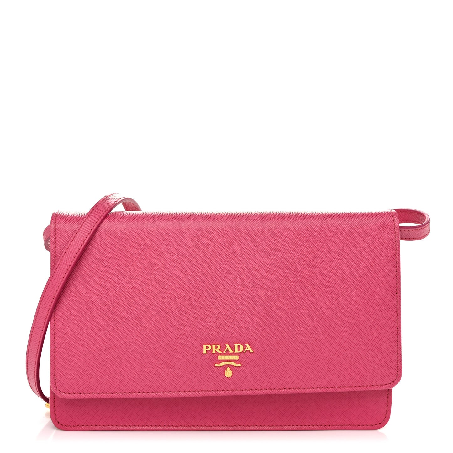 Saffiano Metal Mini Crossbody Wallet Ibisco